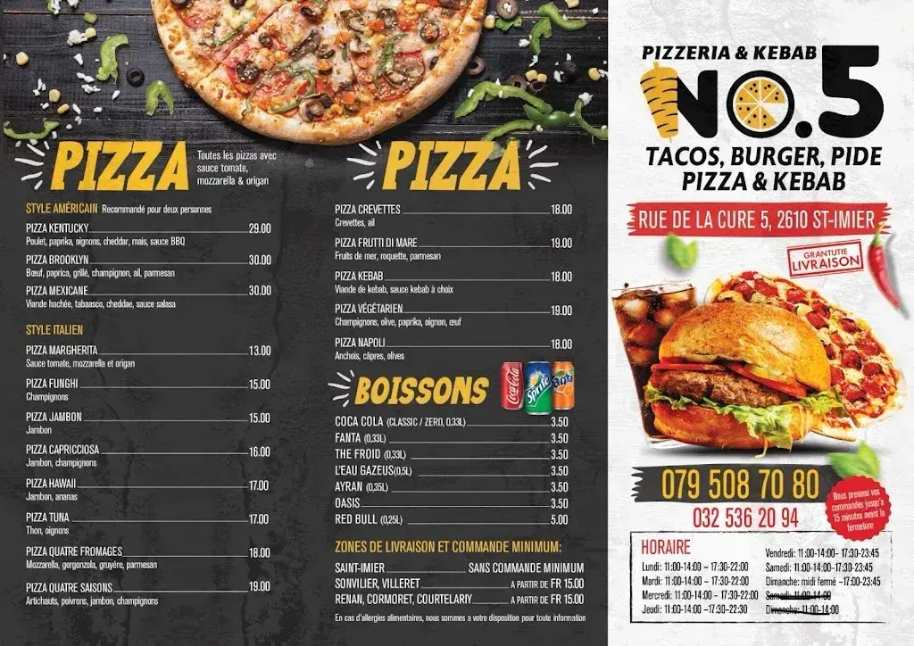 No.5 Pizzeria&Kebab_Saint-Imier_menu_image_1