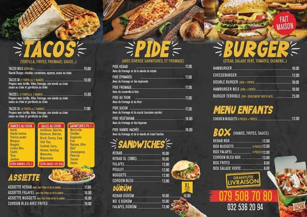 Menu_No.5 Pizzeria&Kebab_Saint-Imier_image_2