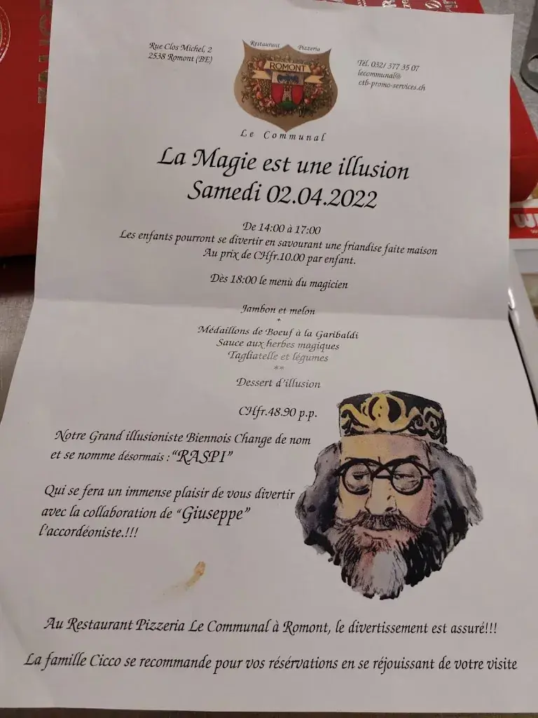 Menü_Restaurant Communal_Romont_Bild_2