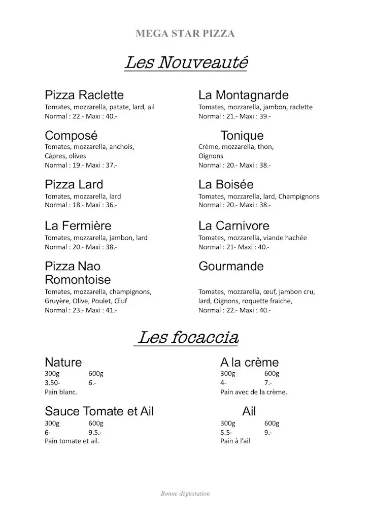 Menu_Mega Star Pizza_Romont_imagen_2