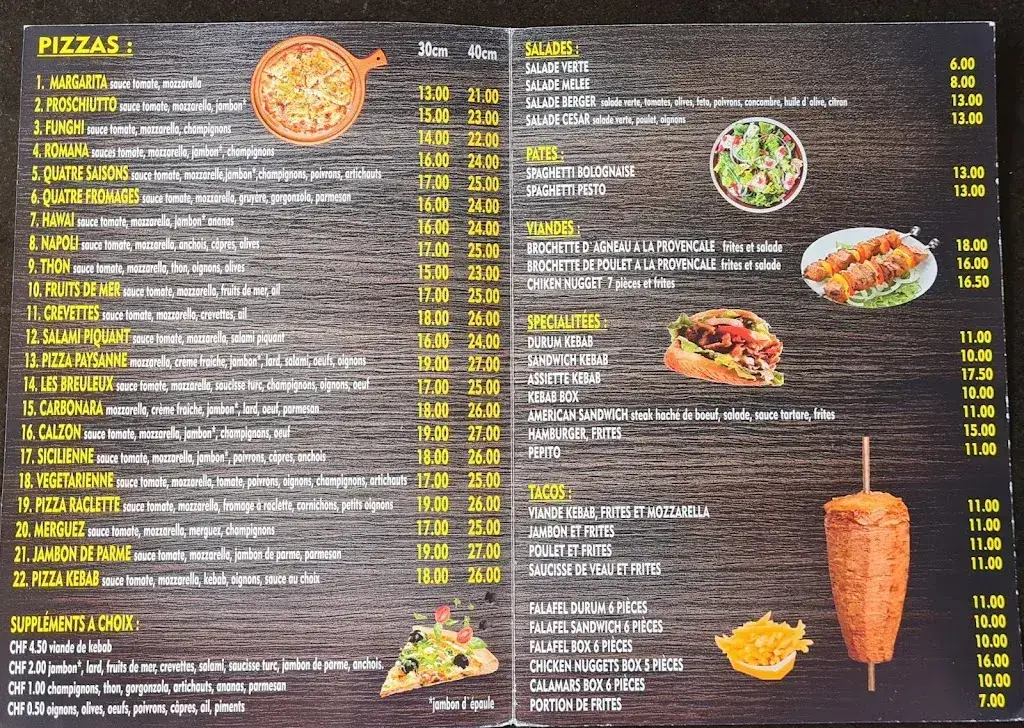 Restaurant Pizzeria kebab jurassien restaurant à Les Breuleux