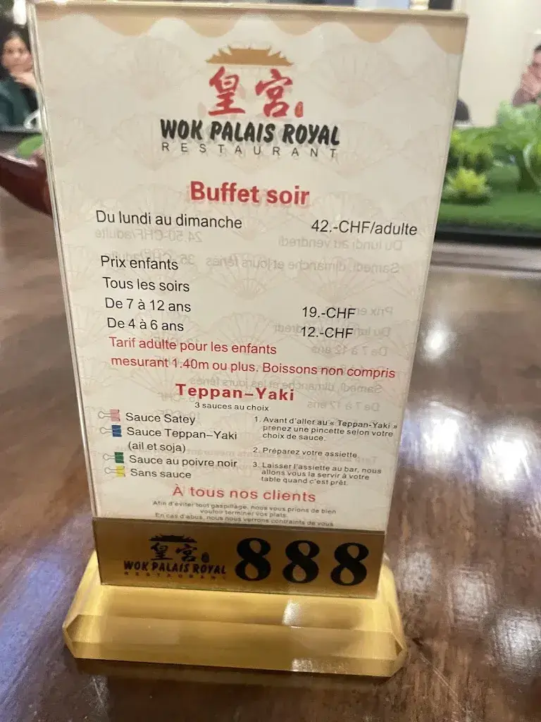 Wok Palais Royal Restaurant restaurant à Bulle