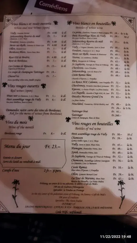 Menu_Café du Midi_Fribourg_image_2