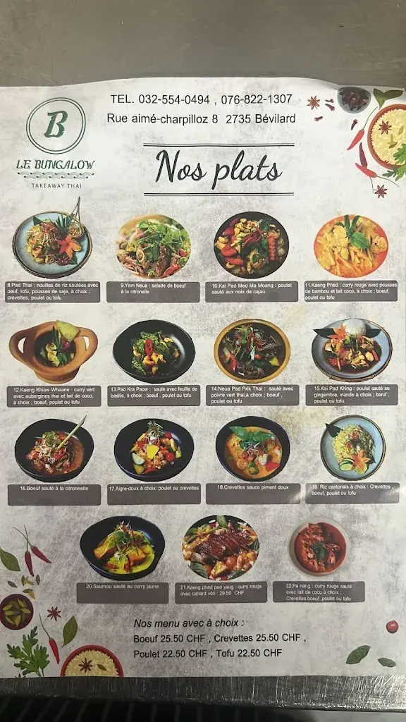 Menu_Le Bungalow Take away_Bévilard_image_1