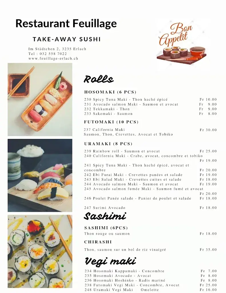 Menu_Restaurant Feuillage Erlach_Erlach_imagen_3