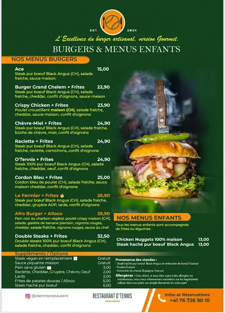 Restaurant - O’tennis restaurant in Reconvilier