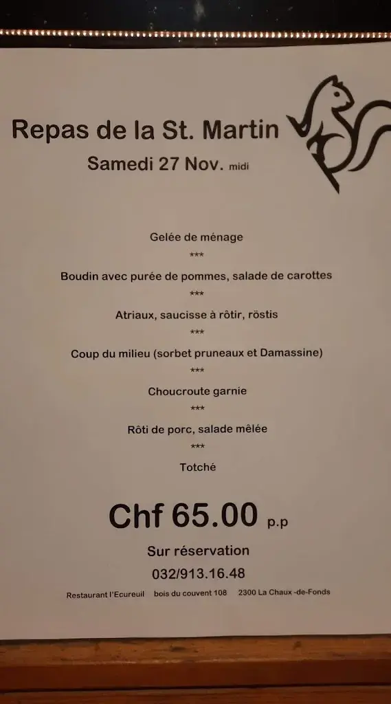 Menu_l'Ecureuil_La Chaux-de-Fonds_image_2
