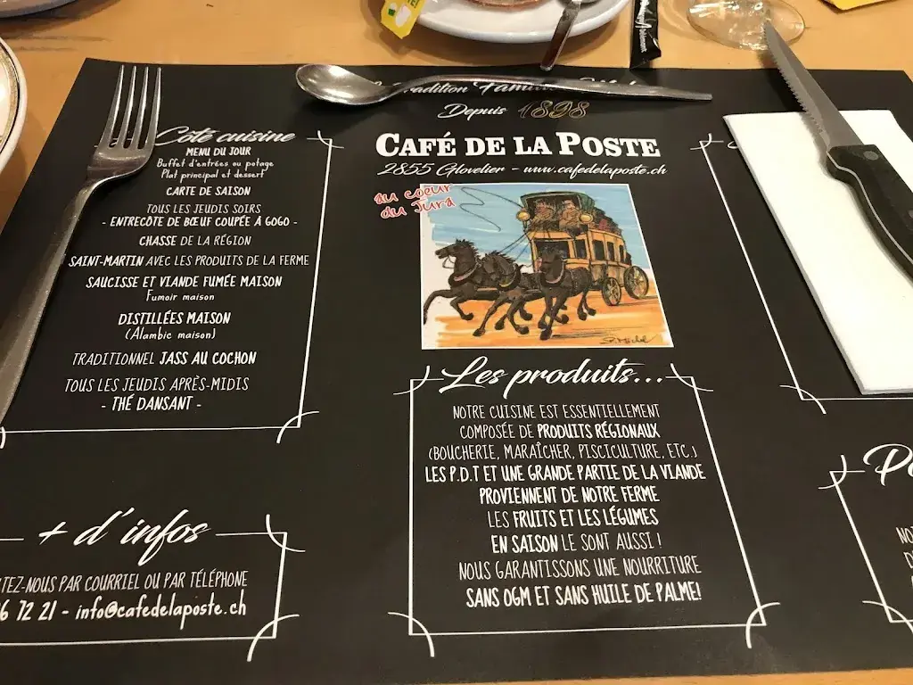 Menu_Café de la Poste_Glovelier_immagine_2