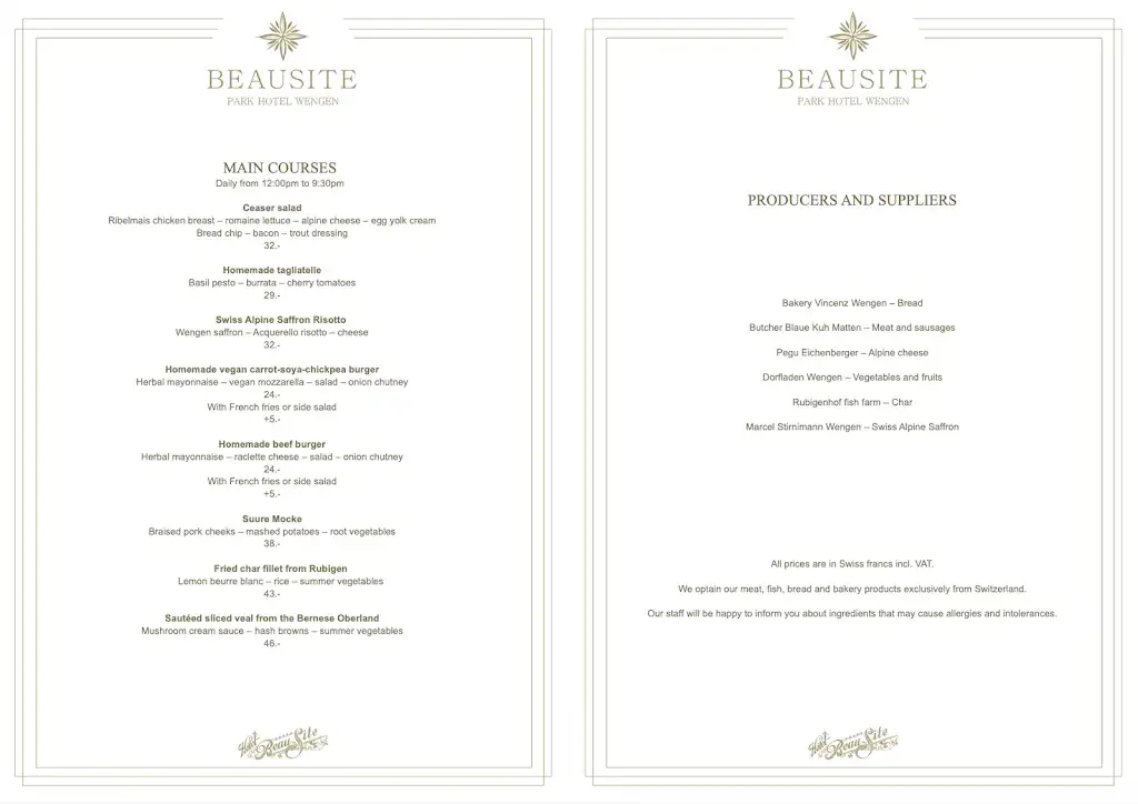Menu_Restaurant Altitude bei Beausite Park Hotel_Wengen BE_image_2