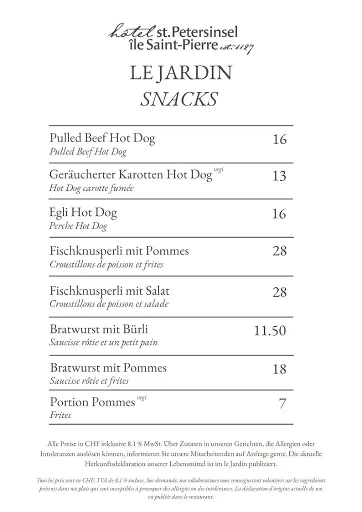 Menu_Le Jardin - Hotel St. Petersinsel_Erlach_image_2