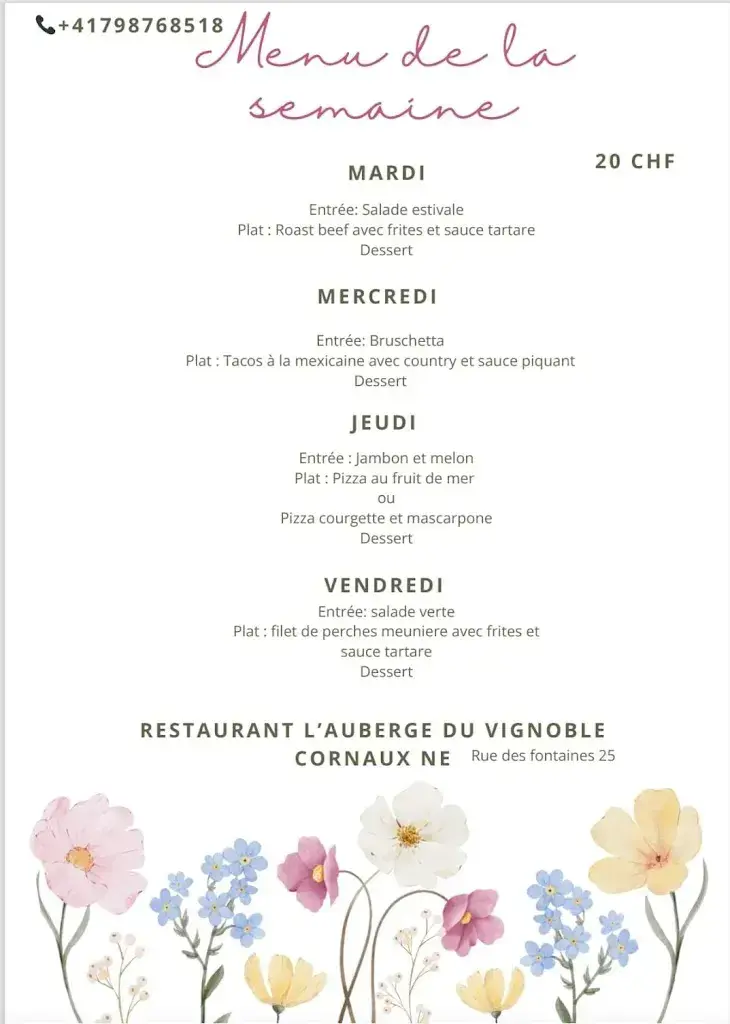 Menu_Auberge du Vignoble_Cornaux_image_4