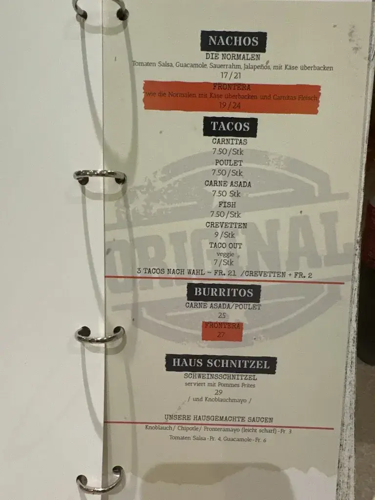 Frontera Restaurant_Murten_menu_image_1