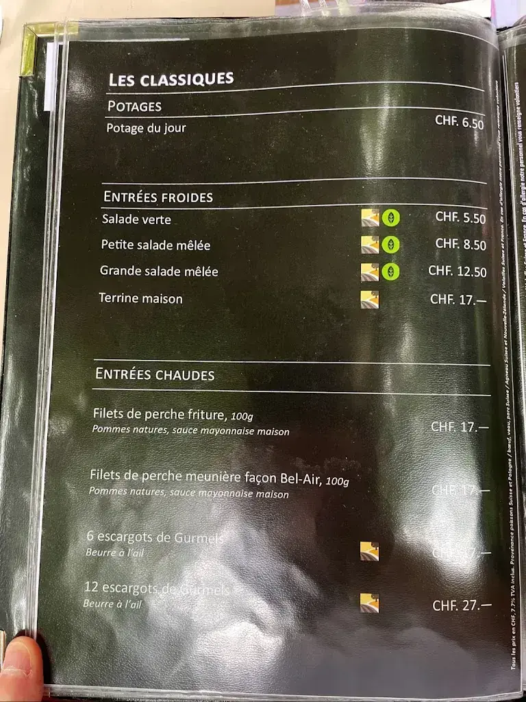 Menu_Hôtel Restaurant Cave Bel-Air_Bas-Vully_image_3