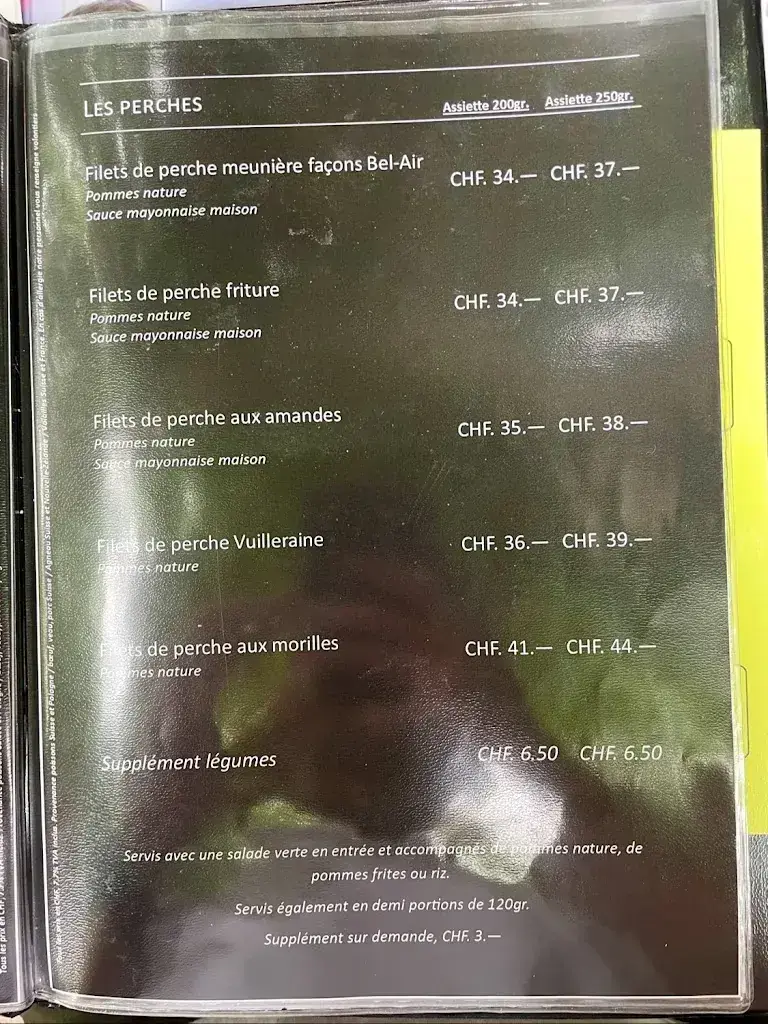 Menu_Hôtel Restaurant Cave Bel-Air_Bas-Vully_image_4