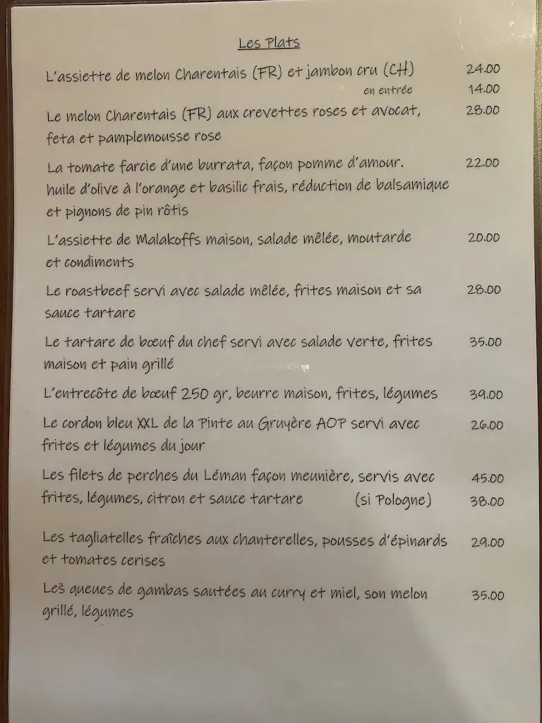 Menü_La Pinte de Tartegnin_Tartegnin_Bild_1