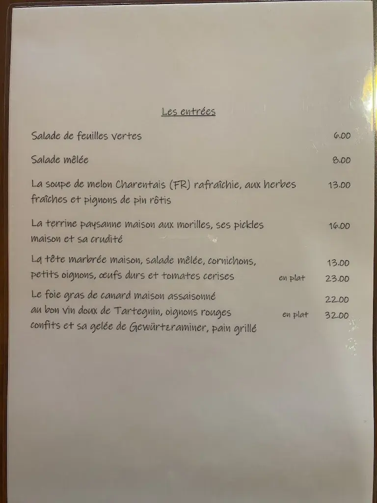 Menü_La Pinte de Tartegnin_Tartegnin_Bild_2