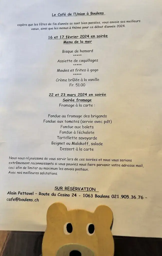 Menu_Café de l'Union_Boulens_image_1