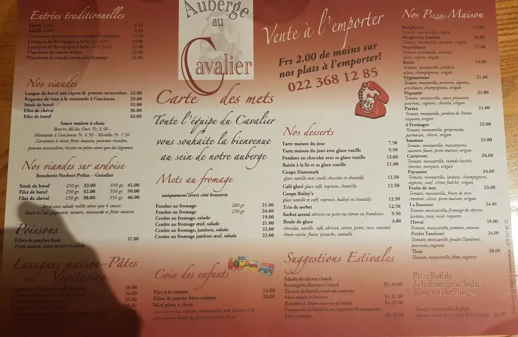 Menu_Auberge Au Cavalier_Saint-George_image_1