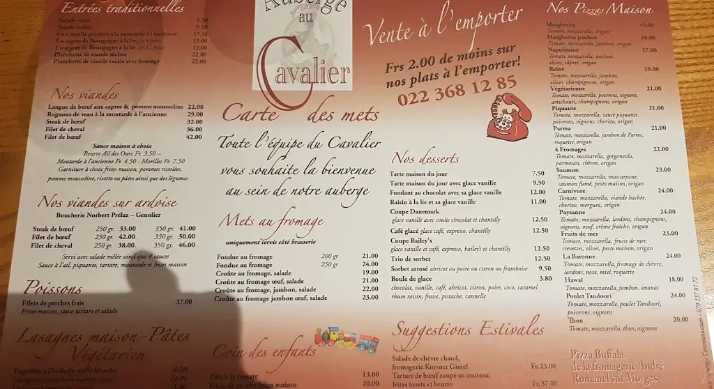 Menu_Auberge Au Cavalier_Saint-George_image_2