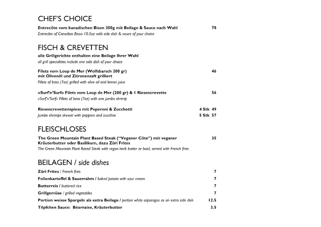 Menu_King's Cave_Zürich_image_4