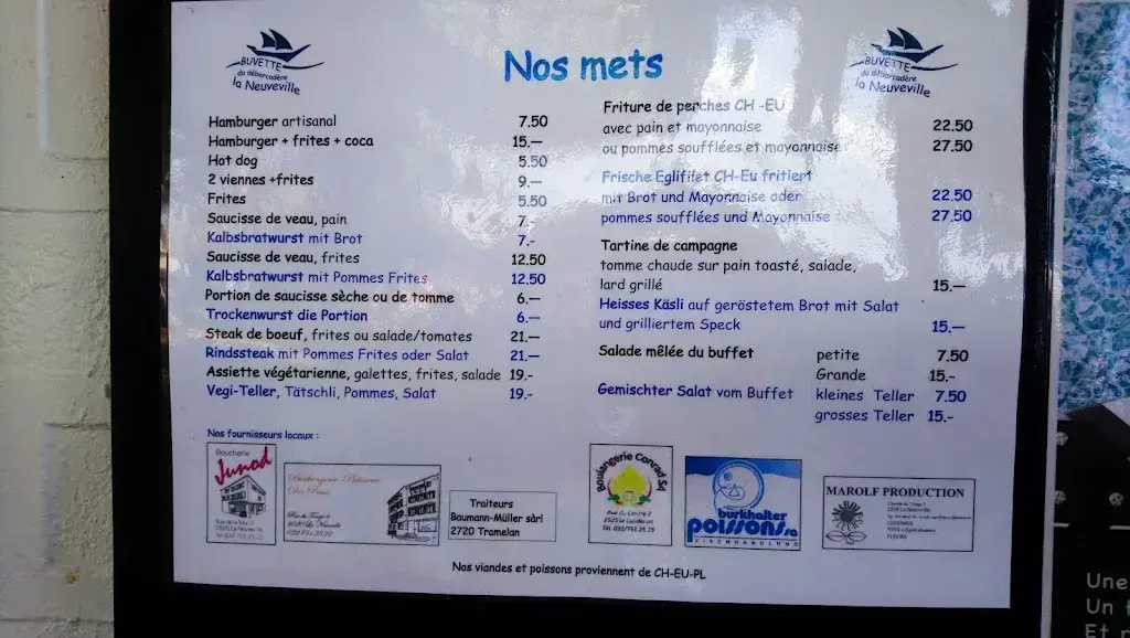 Menu_Buvette du Débarcadère_La Neuveville_image_3