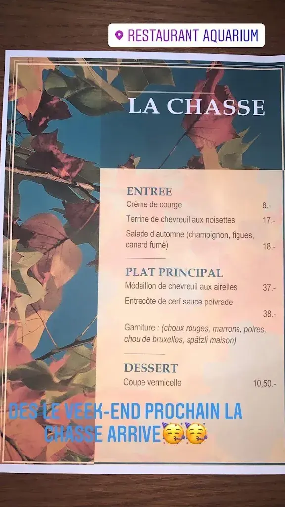 Menu_Restaurant Aquarium_Le Landeron_image_3