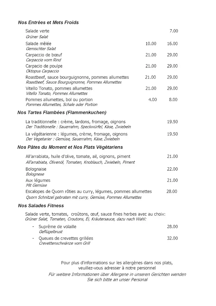 Menu_Restaurant La Capitainerie_Le Landeron_image_2