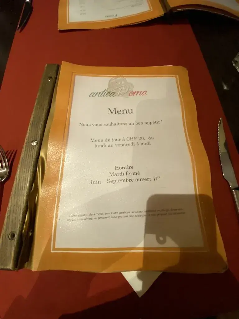 Menu_Restaurant Antica Roma_Le Landeron_image_3