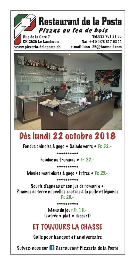 Restaurant de la Poste, Gutaj & Cie restaurant à Le Landeron