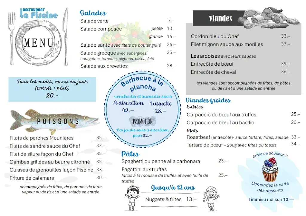 Menu_Restaurant La Piscine (anciennement La Lagune)_Le Landeron_image_2