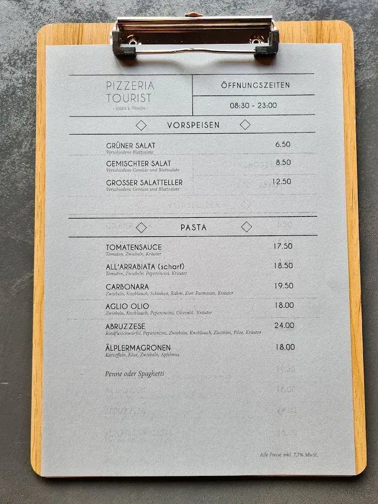 Menu_Restaurant Pizzeria Tourist_Gampel_image_2