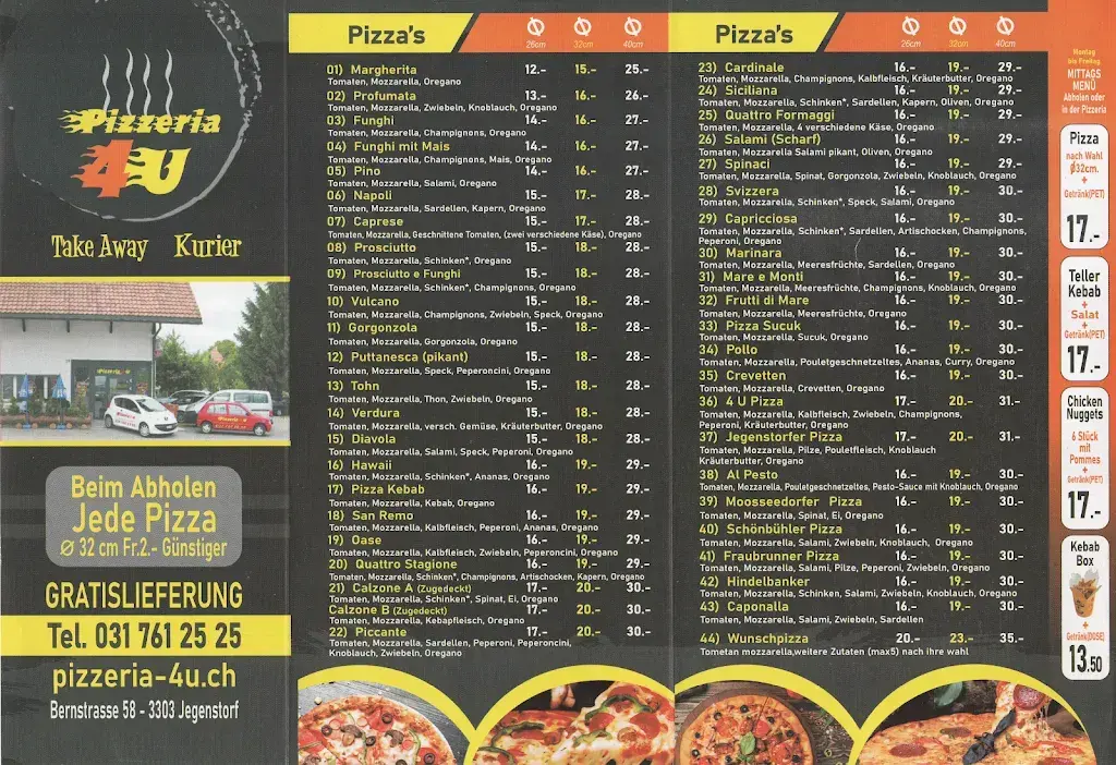 Menu_Pizzeria 4U_Jegenstorf_image_2