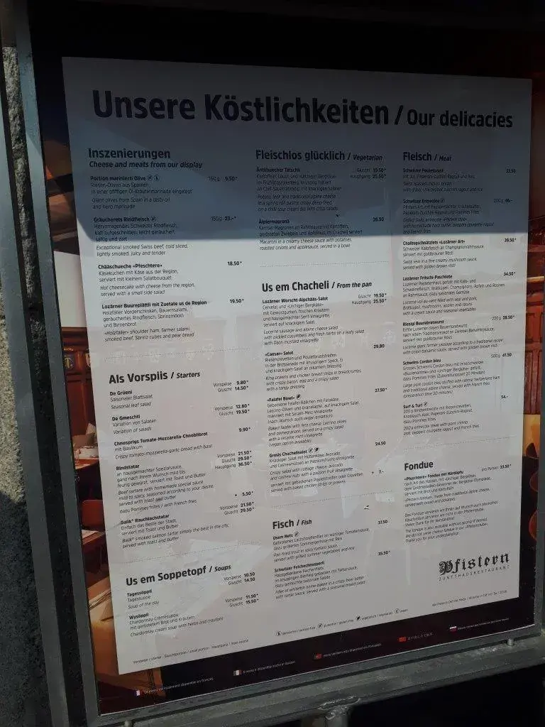 Menu_Zunfthausrestaurant Pfistern_Luzern_image_1