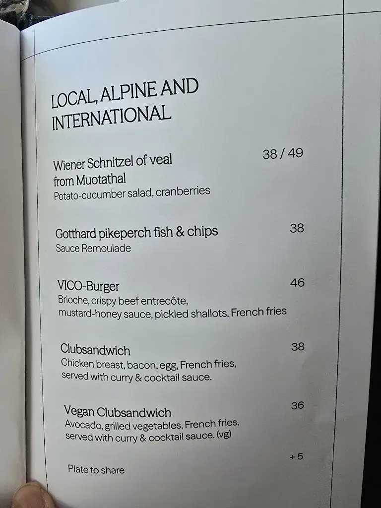 Brasserie VICO restaurant à Luzern