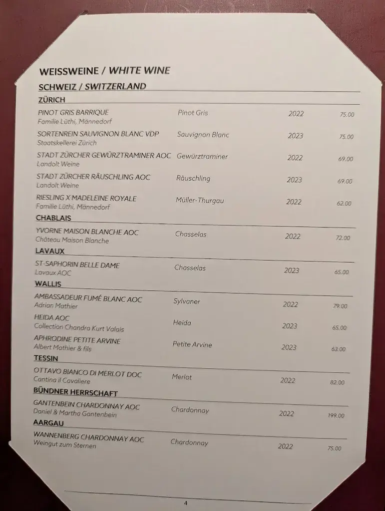 Menu_Restaurant La Soupière_Zürich_image_4