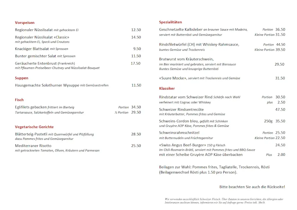 Restaurant Enge restaurant in Biberist