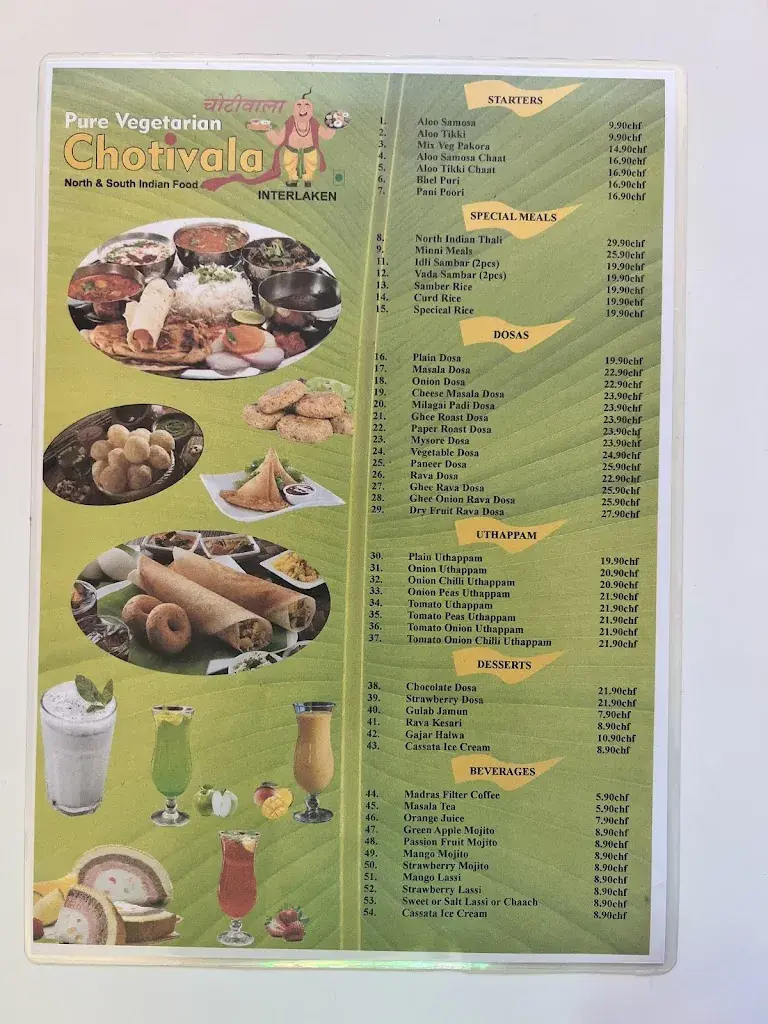 Pure Vegetarian Chotivala (Unlimited Thali) restaurant à Interlaken