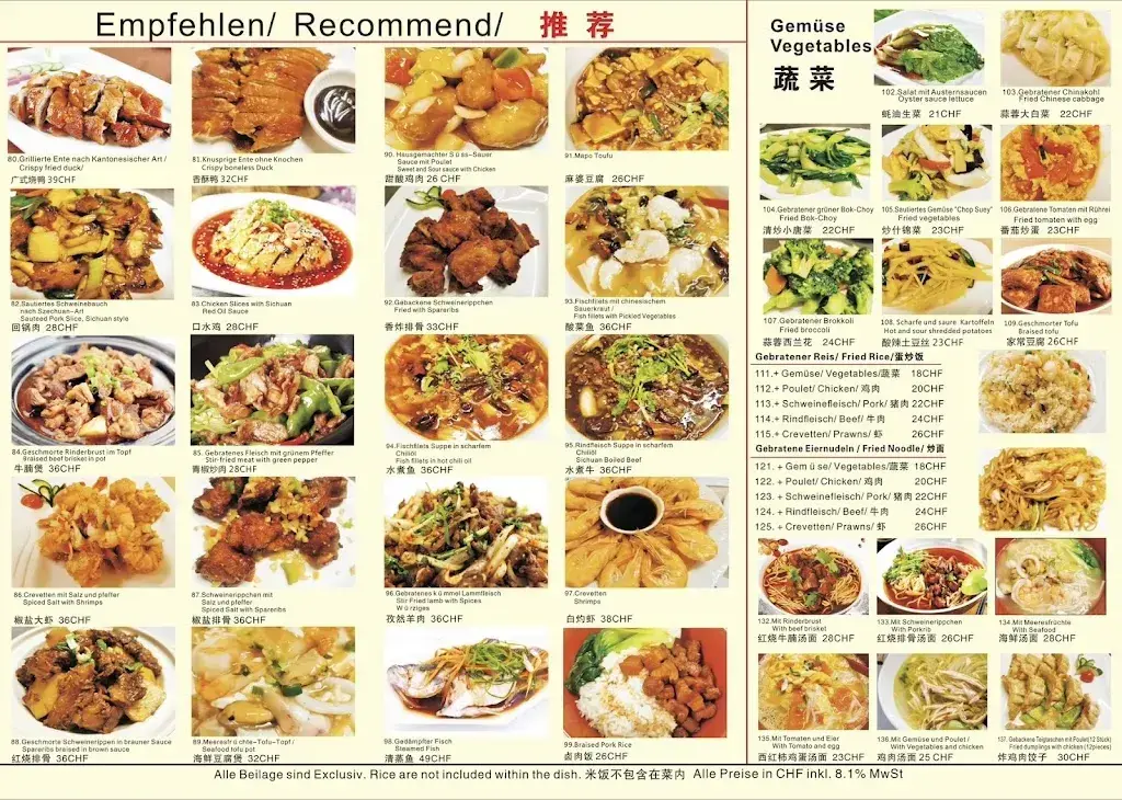 Menu_福记 China Restaurant Lucky Lucky_CH邮政编码: 3800_image_2