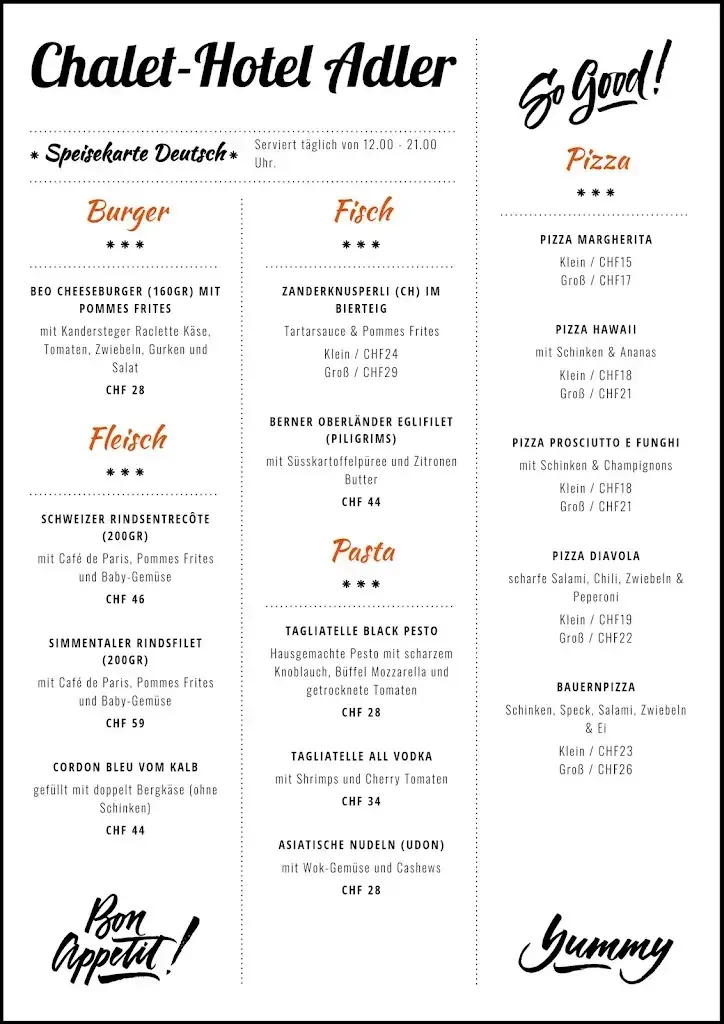 Adler Restaurant and Lounge restaurant à Kandersteg