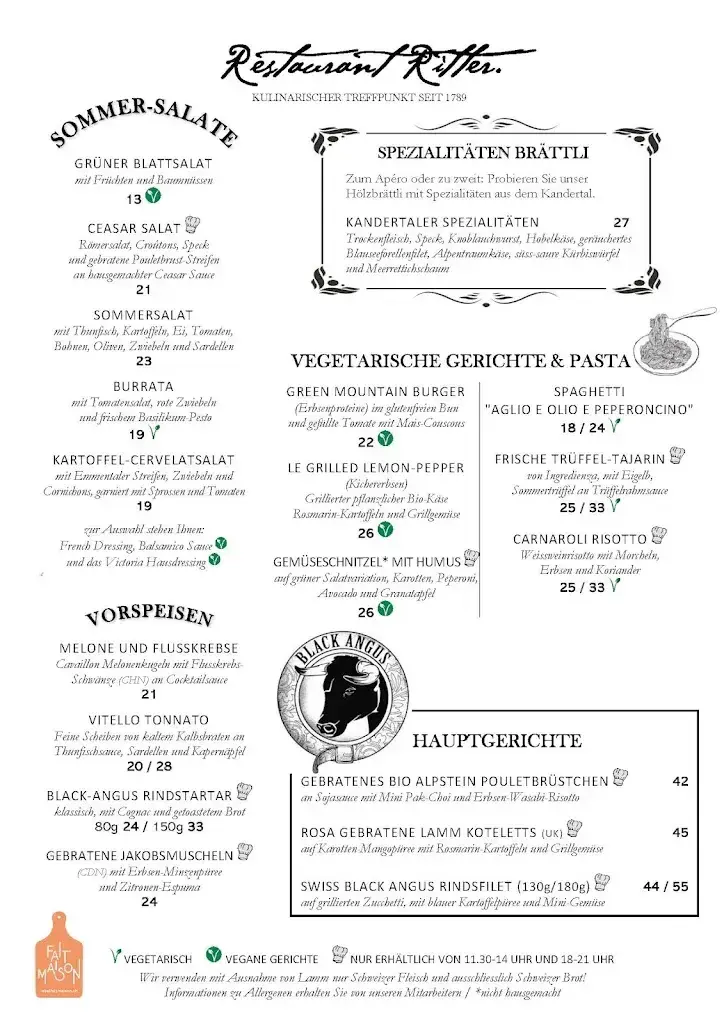 Restaurant Ritter restaurant à Kandersteg