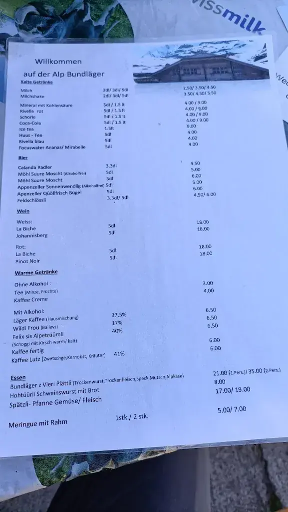 Bundläger Restaurant in Reichenbach im Kandertal