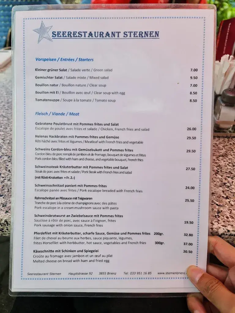 Sternen restaurant in Brienz