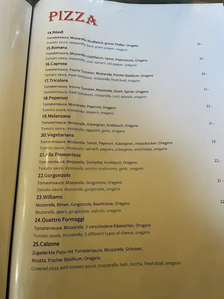 Menü_Restaurant und Pizzeria Leone_Meiringen_Bild_4