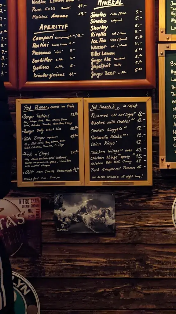 Menu_The Green Harp_Meiringen_image_4