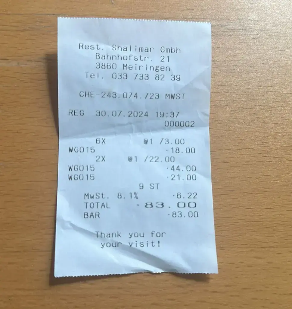 Lukesh Khedkar_Restaurant Shalimar_Meiringen_review