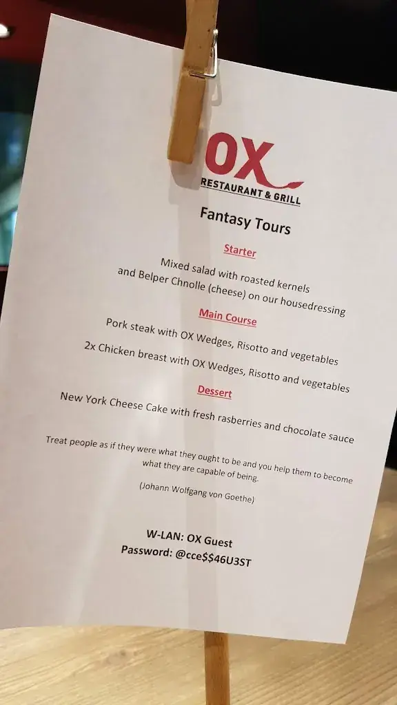OX Restaurant & Grill_Interlaken_menu_image_1