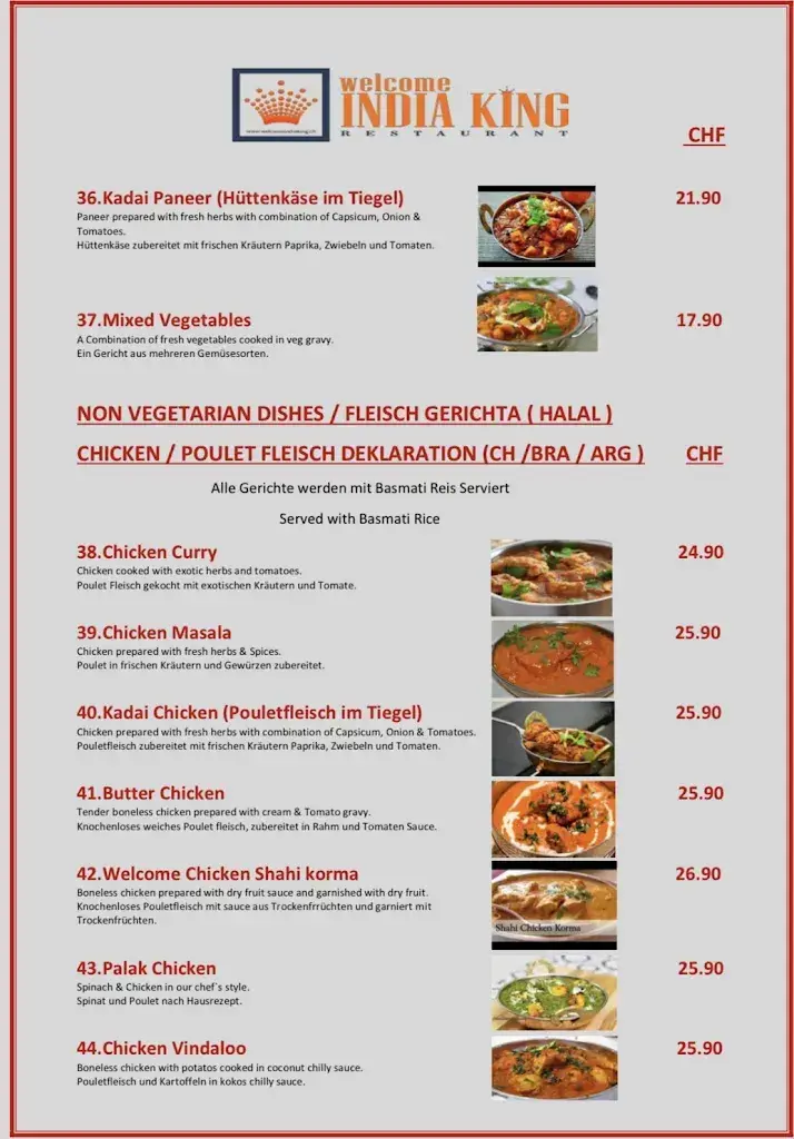 Menu_Welcome India King_Interlaken_image_2