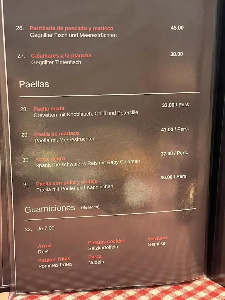 Menu_flamenco tapas restaurant_Interlaken_image_2