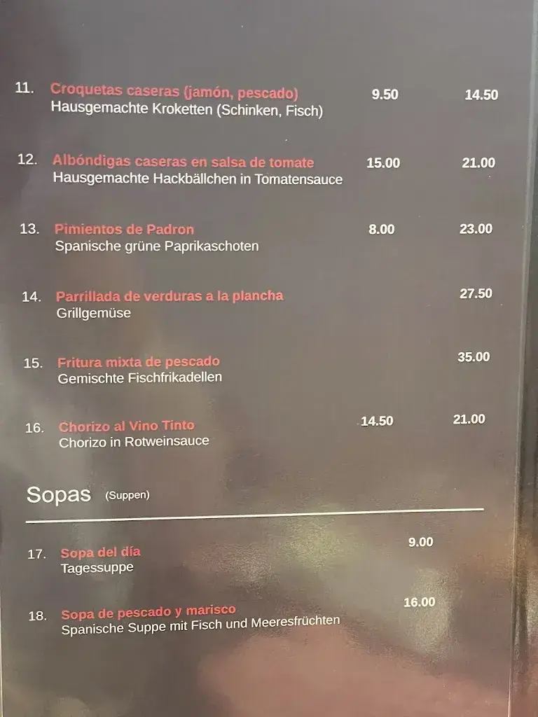 Menu_flamenco tapas restaurant_Interlaken_image_3