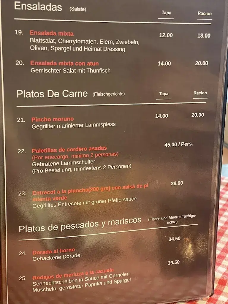 Menu_flamenco tapas restaurant_Interlaken_image_4